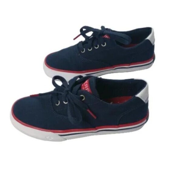 Sperry Boys Striper II Canvas Sneakers Size 13 - Picture 2 of 9